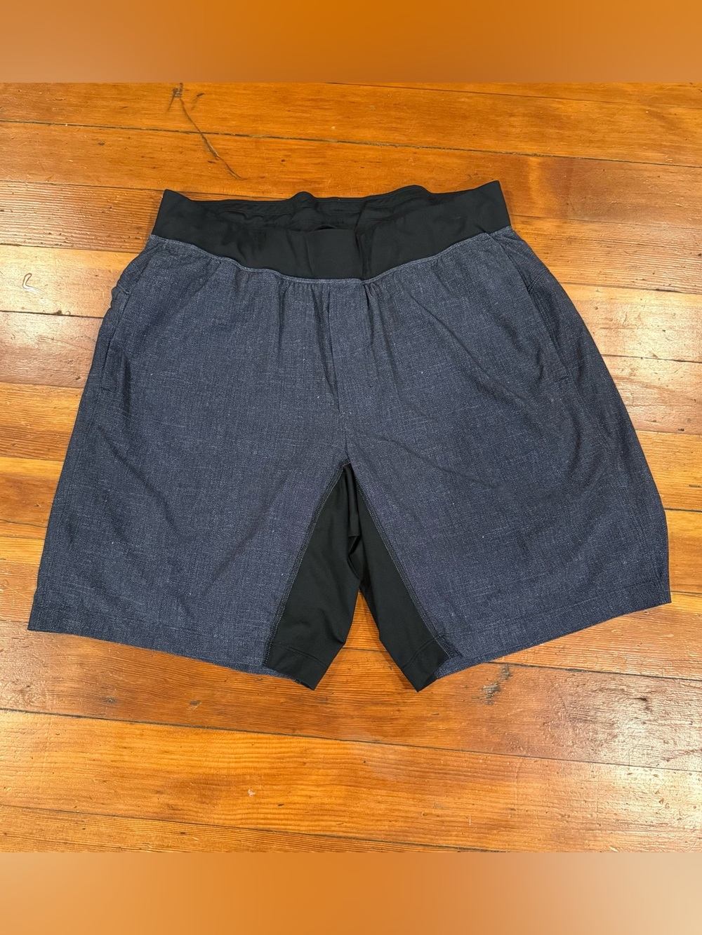 Lululemon Men's T.H.E. Short 9" Luxtreme Lined Heathered Gray Black XL